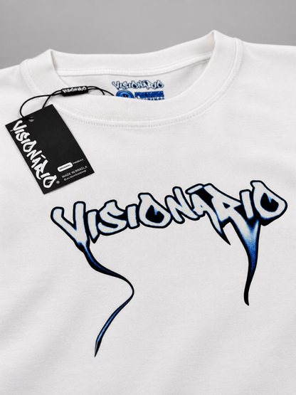 Camiseta Visionário • Logo Grafite Branca