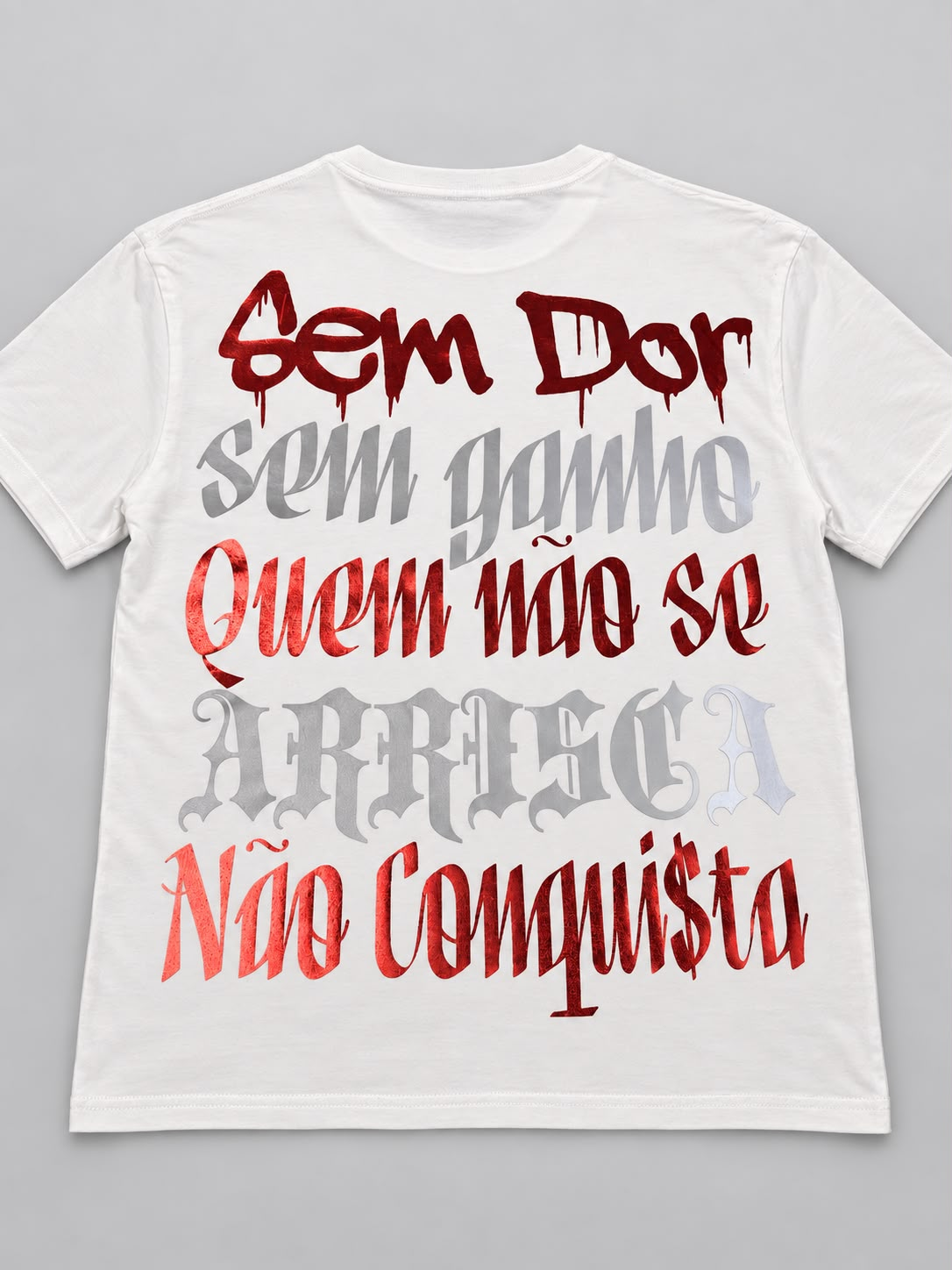 Camiseta Visionário Sem dor sem ganho branca