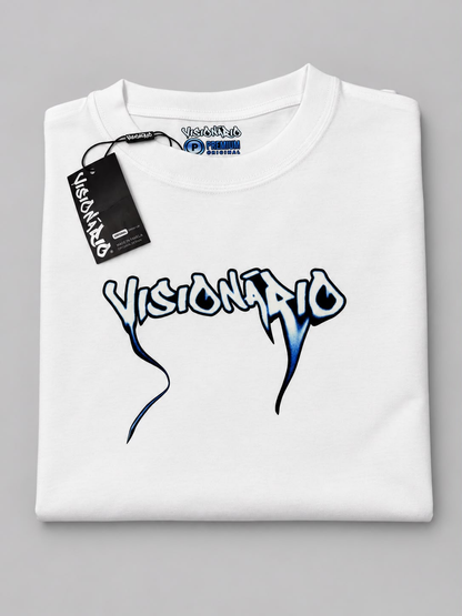 Camiseta Visionário • Logo Grafite Branca