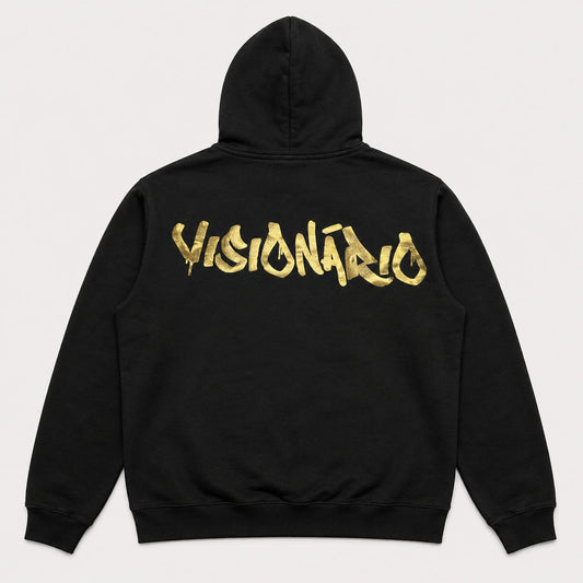 Moletom Visionário Preto • Edição Ouro